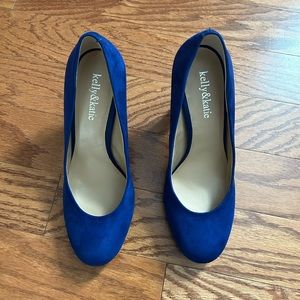 Kelly & Katie Cobalt Suede Isabel Pumps